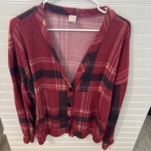 7th ray long sleeve button down cardigan size large